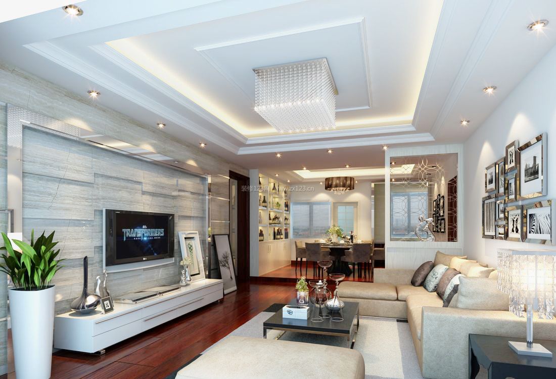 房屋吊頂燈設(shè)計效果圖片_裝修123效果圖